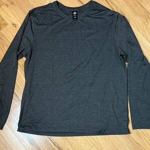 90 Degree By Reflex Charcoal Long Sleeve Tee XL Dark Gray